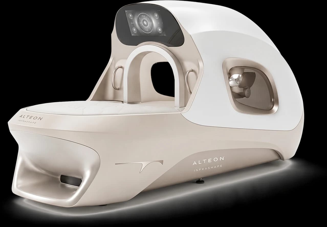 The Alteon Infrashape multi-therapy bed, shown in three-quarter view.